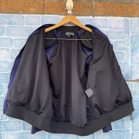 GSTQ Convertible Baseball Jacket Cape Size small In Midnight . - Picture 7 of 16